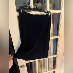 Vintage y2k Betsey Johnson asymmetrical slit black slip skirt